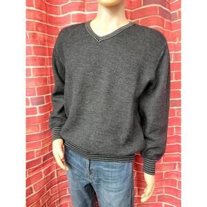 Givenchy Monsieur Made in Italy Vintage Knit Men's Sweater Size M Black/gray #R2